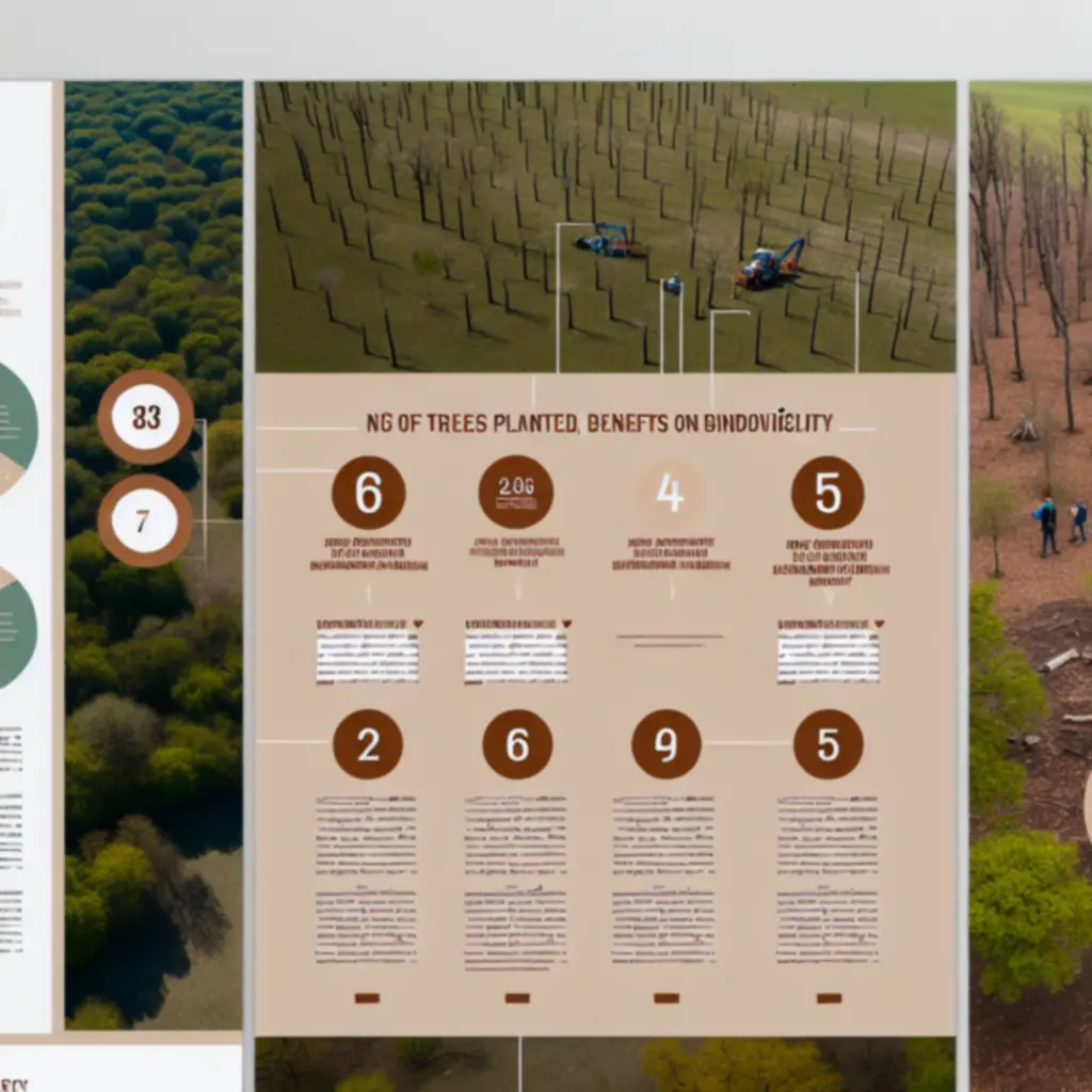 Infografika a magyarországi erdőmegújításról és a Green Future Project eredményeiről.